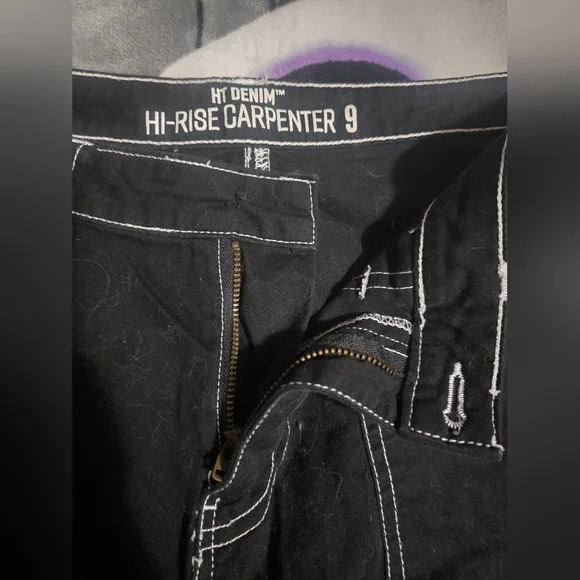 Hot Topic Carpenter Cargo Pants Black - Picture 3 of 8